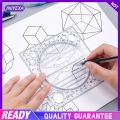 Multifunctional Drawing Ruler Plastic Table Parallel Line Geometric Measuring Tools Template for Formwork Drafting Engineering Designing. 