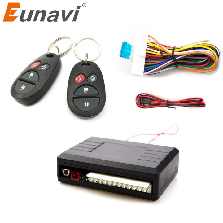【0524jingbaoxitongheanquan1796】 Eunavi Universal Car Central Kit Door Locking Vehicle Keyless Entry System Remote Controllers Car Alarm System