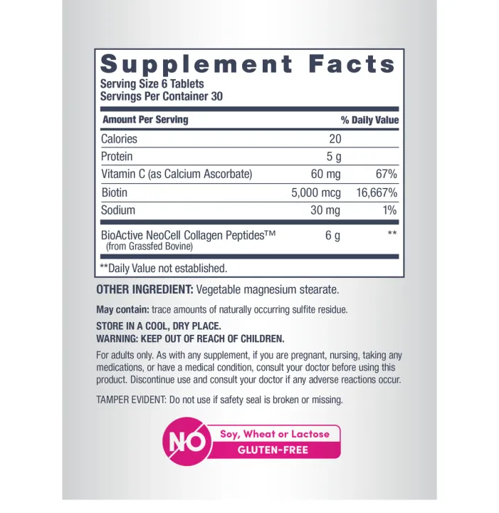 NeoCell%20Super%20Collagen%20Peptides%20+%20Vitamin%20C%20&%20Biotin,%20270%20-%20Image%203