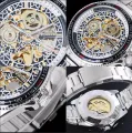 WINNER famous brand men mechanical watches fashion automatic skeleton man wristwatches stainless steel band relogio masculino. 