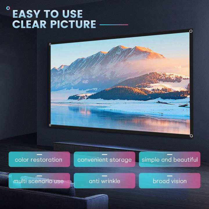 Projector%20Screen%20for%20Home%20Theater%20White%20Foldable%20Anti-Crease%20(72Inch)%20-%20Image%203