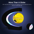 Floating Globe with LED Light 3 Inch Magnetic Levitation Rotating World Map with Multicolor Light C-Shape Base Creative Anti Gravity Globe Lamp for Children Gift Home Office Desk Decoration Teaching Demo. 