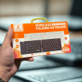 JEQANG JB-828 Wireless Bluetooth Rechargeable Folding Keyboard. 