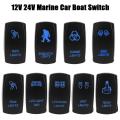 【SIDE】 12V 24V UTV Car Boat Rocker Toggle Switch 20A Waterproof Lighted Switches 5 Pin Off Marine ATV RZR RV Auto Truck. 