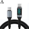 Type C to Type C Digital Display 100W Fast Charging Data Cable For Macbook iPad PD Charger 5A USB C Cord. 