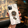 CasingLee For OPPO F15 case Navigation Magnetic Ring Holder Luxury Diamond clock Mirror Back Cover OPPO F15 Phone cases cover Luxury with Lanyard For girls and Boys. 
