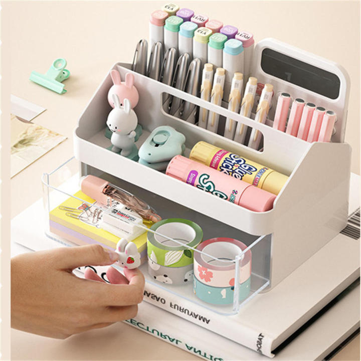 Stackable Desktop Storage Box Space-saving Compact Organizer Drawer ...