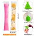Disposable Popsicle Bags 240Pcs Freezer Tubes, Ice Bags with Funnel and Ice Sleeves for Juice, Ice Candy Pops, Fruit. 