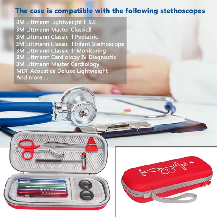 Protective%20Case%20for%203M%20Littmann%20Classic%20III%20Stethoscope%20Accessories%20Portable%20Storage%20Bag%20Carrying%20Case%20Pouch(Red)%20-%20Image%204