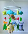 Colourful Animals Baby cot mobile. 