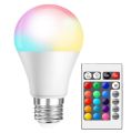 16 Color RGB LED Multicolor Bulb E27 Base 220V Household Lighting 10W Dimmable 24 Key Remote Control Atmosphere Neon Light Bulb. 