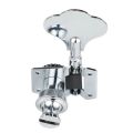 1 Pc Bass Guitar Tuning Peg Machine Head | Open Gear Vintage Chrome Bass Tuner Key 4R | Replacement Tuning Peg for 4 & 5 String Bass Guitars | Includes Ferrule & Screws | Bass Guitar Hardware Parts Accessory. 