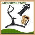 Saxophone Stand Foldable Alto/Tenor Sax Stand Saxophone Bracket Sax Holder Adjustable Triangle Base. 