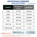 Egyptian Cotton Striped Bed Sheet with 2 Free Matching Pillow Cases | Hotel Quality | Beddings.lk. 