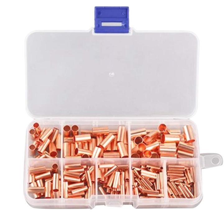 Copper Terminating Kit 【All Of Me】250Pcs GT Copper Pipe Wire Joint Copper Tube Terminal Cable ...