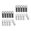 20Pcs Zipper Pull-Tab Replacement, Metal Zipper Puller Zip Slider Extender Handle Mend Fixer for Suitcases Backpacks. 