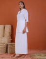 Spring and Summer White Cut Lawn Lungi. 