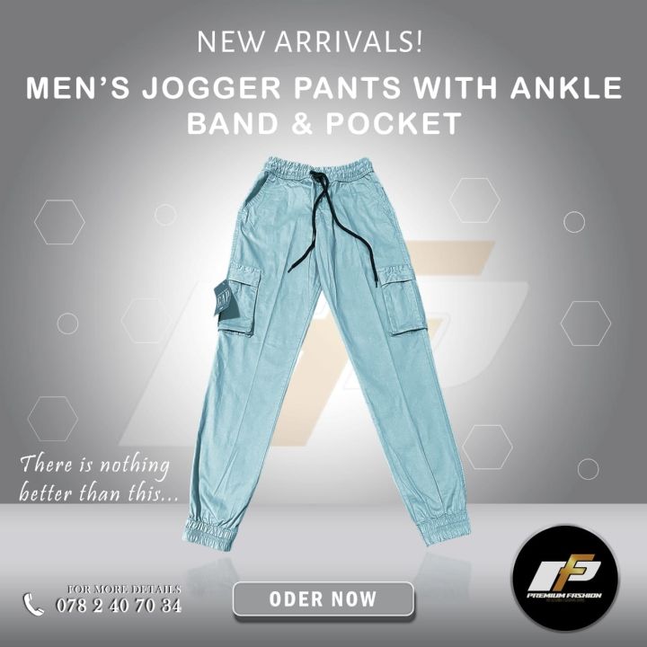 Jogger Pants with pocket and ankle band