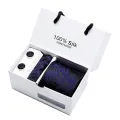【BestGO】5Pcs Men Handkerchief Cuff Button Necktie Suit Wedding Party Accessories Gift. 