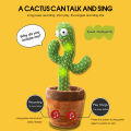 Dancing Cactus Toys 120 English Songs LED Illuminated Cute Singing Recording Talking Cactus Rechargeable Dencing Cactus Toy for Kids Baby Boys Girls Birthday Gift Boneka Kaktus Menari Bercakap Plush Toy 跳舞仙人掌玩具. 
