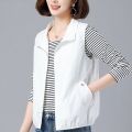 [ with Breathable Mesh ] Middle-Aged Mom Wear Spring and Summer Short Vest Women's Casual Western Style Waistcoat Outer Vest Vest. 