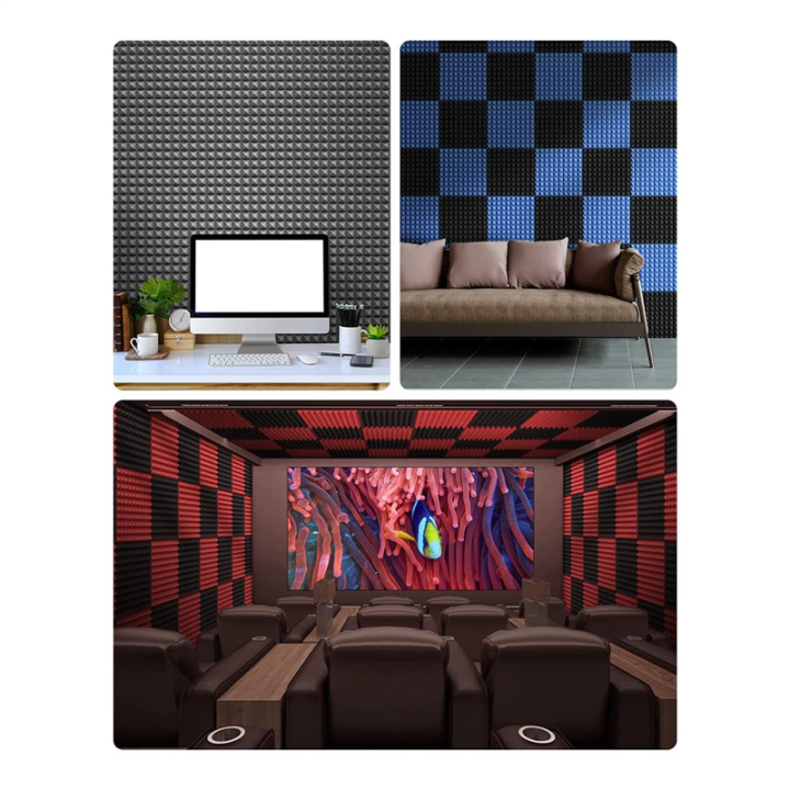 12%20Pack%20Self-Adhesive%20Sound%20Proof%20Foam%20Panels%202x12x12%20Inch%20Pyramid%20Design%20Acoustic%20Foam,for%20Home%20Studio,Black%20+%20Gray%20-%20Image%205