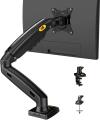 NB F80 - Single Monitor Arm Full Motion Swivel Monitor Mount with Gas Spring for 17''-30'' Monitors Height Adjustable Single Arm Monitor Mount Bracket. 
