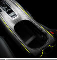 Car Styling Carbon Fiber Center Console Automobile Gear Panel Decorative For Honda Hr-V Hrv Vezel 2015 - 2019. 