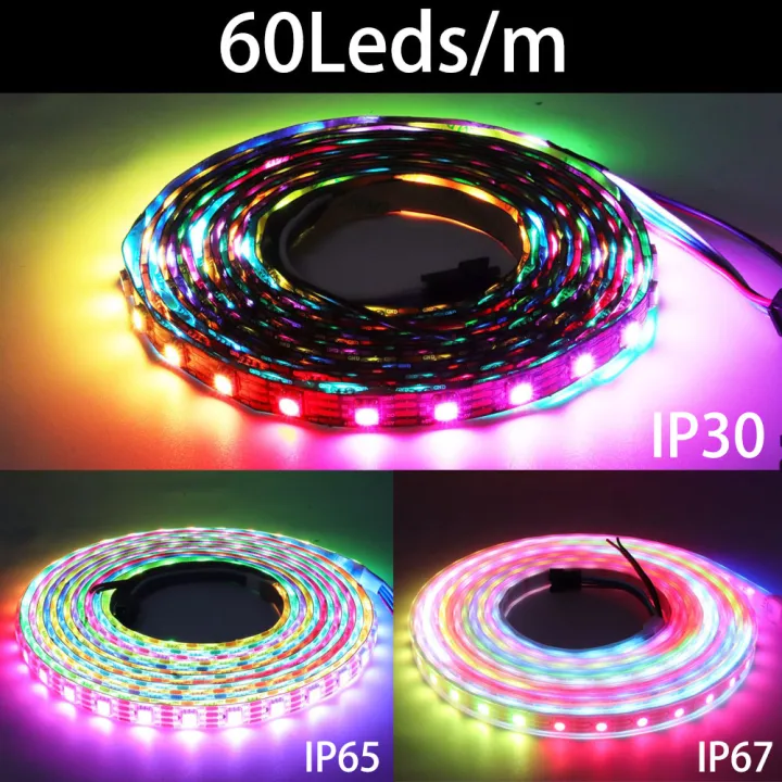 WS2812B%20WS2811%20WS2813%20WS2815%205050%20RGBIC%20Smart%20LED%20Strip%20WS2812%20Individually%20Addressable%20IC%2030/60/144Pixels/Leds/m%20Light%20DC5V/12V%20-%20Image%206