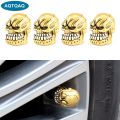 4Pcs/Set Universal Skull Car Auto Wheel Tire Valve Stem Caps Dust Covers Modified Tire Valve Cap for Car, Motorcycle and Bicycle. 