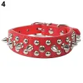 haosu® Pet Dog Rivet Collar Spiked Studded Strap Faux Leather Buckle Neck Collar. 