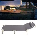 Foldable Sleep Bed Adjustable Backrest Comfortable Feel 3 Folds Portable Bed with Pillow for Outdoor Activities. 