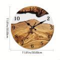 62KD Vintage 30cm Grains Wall Clock with Transparent Tempered Glass Country House Clock for Bedroom Living Room Decors. 