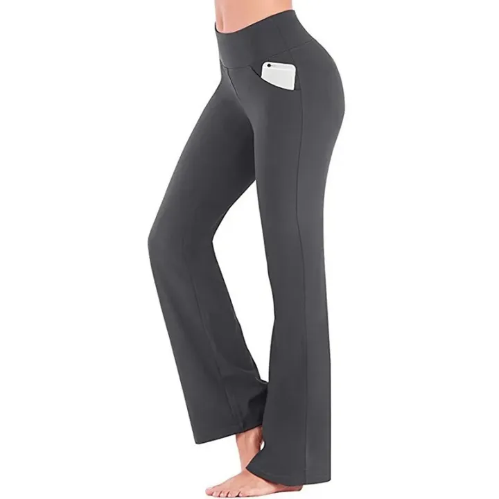 %E3%80%90HUT%E3%80%91%20Fashion%20Womens%20Sexy%20Yoga%20Pants%20High%20Waist%20Cross%20Wide%20Leg%20Solid%20Color%20Exercise%20Yoga%20Pants%202024%20-%20Image%204