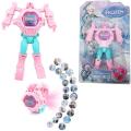 Disney Frozen Avengers Deformation Electronic Watch Boy girl Toy Cartoon Captain America spiderman Transformed Robot child Watch. 