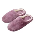 Men Women Slip-on Soft Anti-skid Indoor Home Suede Shoes Warm Floor Slippers. 