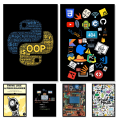 A3/A4 Size  Framed wall posters Programming Coding Geek computing python wall posters wall decorations for any room. 