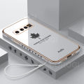 COROGI for Samsung Galaxy S10 Plus Back Cover Luxury 6D Plating Soft Silicone Glossy Case Camera Lens Protection Square Frame Shockproof Mobile Phone Cases with Lanyard. 