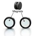 Pair Cheater Non Pierced Strong Magnet Ear Stud Glossy Ear Magnetic Stud Earrings Punk No Hole Earring 6mm-12mm. 