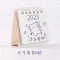 2023 Cute Mini Small Desk Calendar Cartoon Student Notes Memo Self-Discipline Clock-In Desktop Orna. 