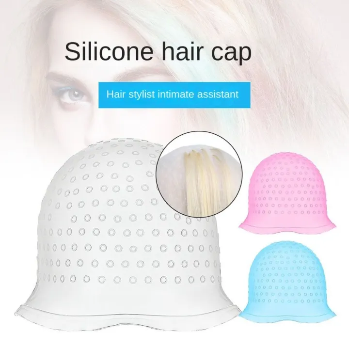 Soft%20Silicone%20Hair%20Coloring%20Highlighting%20Cap%20With%20Hook%20Reusable%20Dye%20Hat%20Caps%20Hair%20Hairstyling%20Tools%20-%20Image%204