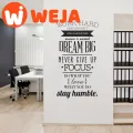 【WEJA】Work Hard Inspiring Quotes Vinyl Wall Art Sticker Never Give Up Big Dream Mural Decals Poster for Office Living Room Home Decor. 