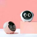 Cute Expression Pixel Alarm Clock Multi Function Digital Led Voice Controlled Light Bedside Thermometer Clock Home. 