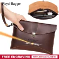 【BestGO】Royal Bagger  Cow Leather Fashion RFID Retro Clutch Bags Long Wallet Purse For Men Boys Business Bag Men's High Capacity Handbag Multifunction Holder Multi-Card Position Wallets. 