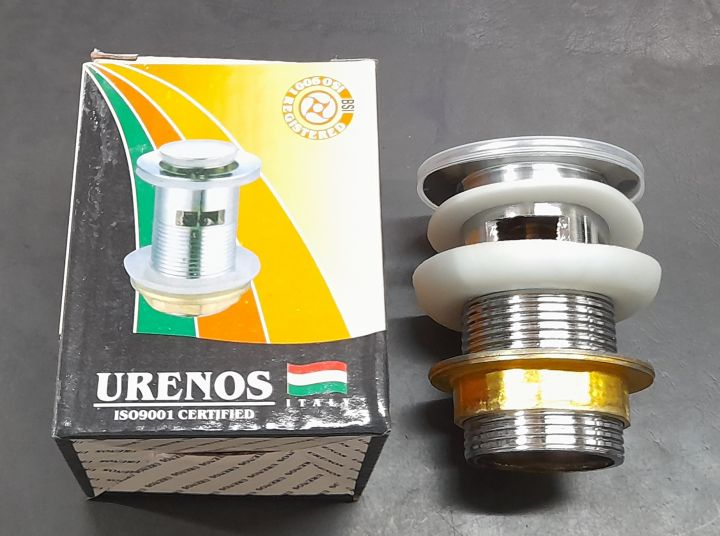 Urenos%20Basin%20/%20Sink%20Waste%20Italy%201.1/4"%20Pop%20up%20Push%20Type%20Chromium%20plated%20Brass%20Bathroom%20Kitchen%20-%20Image%202