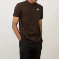 Archer Men's Crew Neck Cotton T-Shirt-Coffe Brown. 