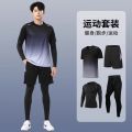 Fitness Clothes Men's Ice Silk Sportswear Suit Summer Short Sleeve T T-shirt Morning Running Basketball Training Room Shorts Suit. 