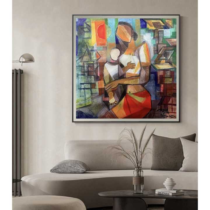 Art%20Print%20Wall%20Poster%20Wall%20Pictures%20Painting%20Wall%20Art%20for%20Bedroom%20Living%20Room%20Home%20Decor%20Frame%20Include%20%20Mother%20and%20Child%20Segar%20Painting%20Framed%20Lithograph%2075cm%20x%2076cm%20-%20Image%203