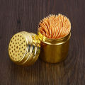 Stainless Steel Toothpick Holder Rotating with Lid Household Hotel Hotel Metal Toothpick Box Household Daily Spare Toothpick Box. 