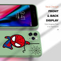 Hontinga for iPhone X XS Back Cover Spiderman Spider Man Phone Case Square Soft Liquid Silicone Mobile Cover. 